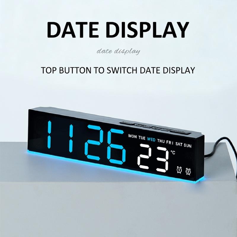 LED Wall Clock Simple Colourful Digital Clocks Gym Wall Multifunction Clock Large Led Screen Large Digital