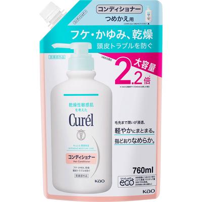 Curel Kondicionér náplň velký objem 760 ml (Kvazi droga) Péče o tělo Curel Po umytí šamponem naneste přiměřené množství přímo na vlasy a opláchněte.