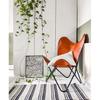 Handmade Vintage Leather Arm Relax Butterfly Chair Home Décor Living Room Chair