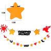 Pendant Flag Halloween Pumpkin Paper Art Party Scenes Layout Pennants Decoration
