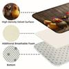 Cartoon Chicken Wood Grain Welcome Doormat, Non Slip Floor Mat for Kitchen Bathroom Patio and Balcony, Spring Summer Decor