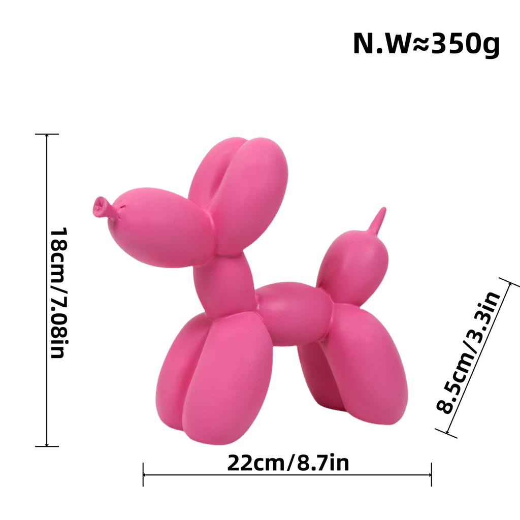 Lovely Color Resin Balloon Dog Resin Decoration Table Nordic Style CHILDREN'S Room Study Cartoon Resin Crafts Decoration