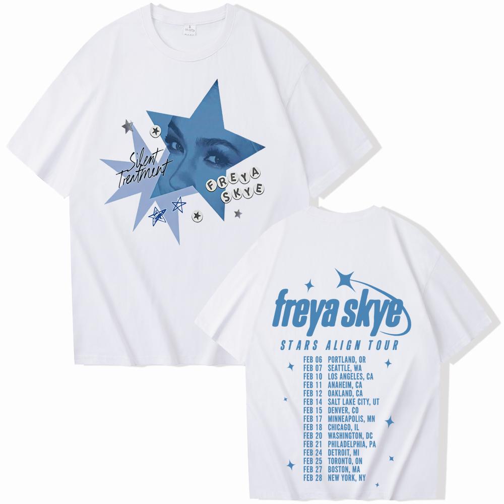 FreyaSkye Stars Align Tour 2026 Tshirt Man Woman Harajuku Short Sleeve Oneck Casual Shirt Gift Pringsummer New Fashion Top