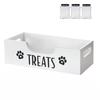 Practical Wooden Dog Treat Container Creative Dog Food Storage Holder Snack Storage Box  Pet Supply