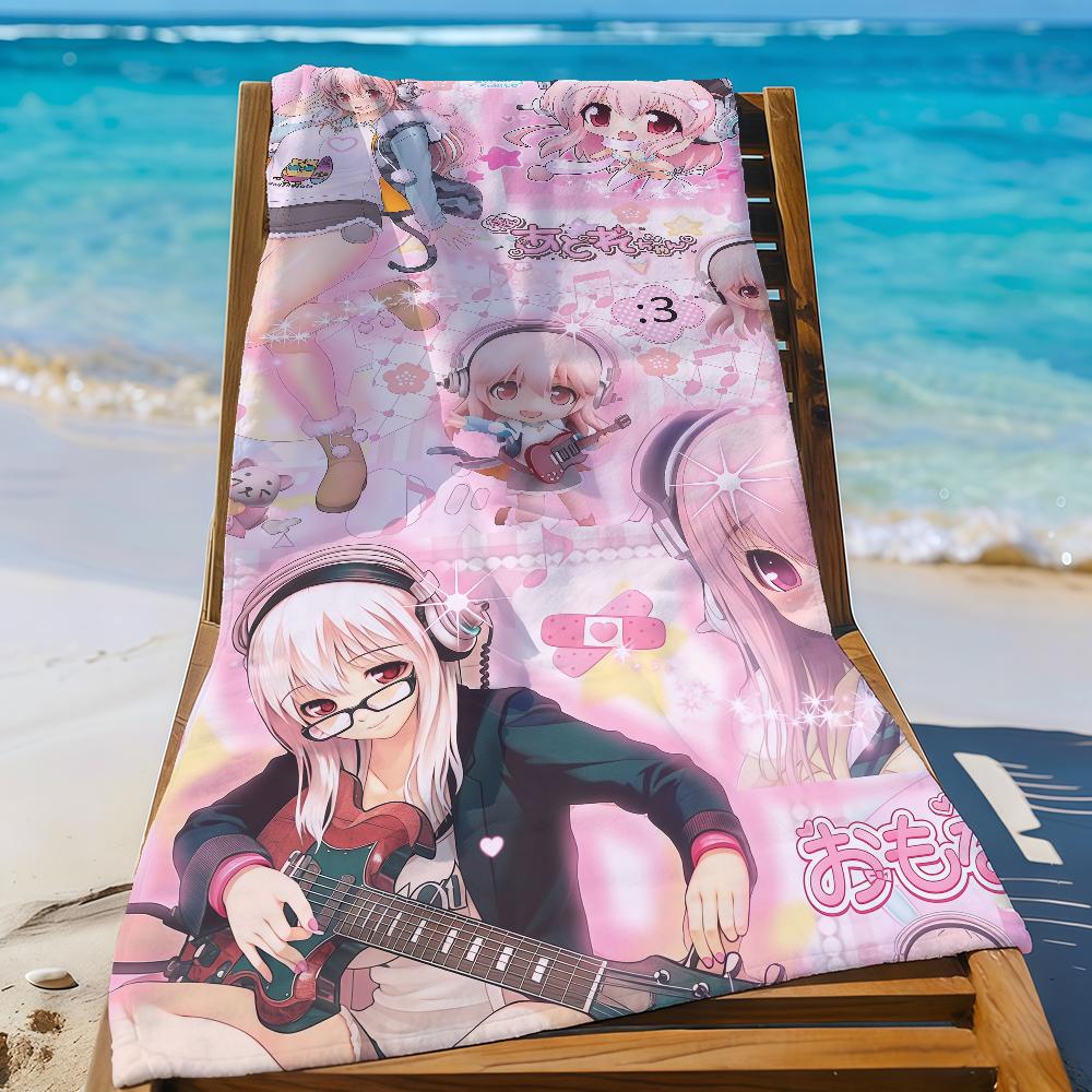 

S-Super S-So-nico-S Towel Sports Quick Dry Travel Camping Gear Sandproof Soft Light Large Beach Towel W40*H60(CM)