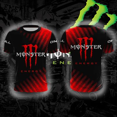 Heren T-shirt met 3D-print zomer camouflagepatroon merk Monster Energy casual sneldrogend ademend kortetermijn shirt