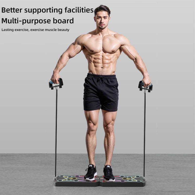 Planche De Pompes 10 En 1 Multifonction - Équipement De Musculation à Domicile Pliable Et Stable - Pour Hommes Et Femmes
