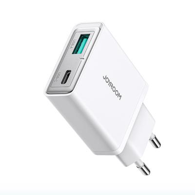Liten och supertunn 20W USBA USBC väggladdare vit