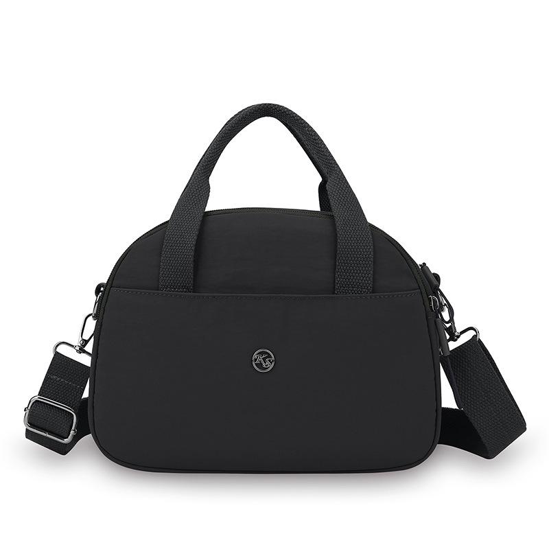 

Женская нейлоновая сумка через плечо, маленькая квадратная сумка, однотонная сумка чёрный