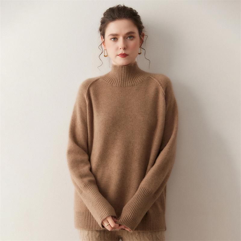 Lekasha Women's Cashmere Raglan Sleeve Sweater: New Fashion Knitwear Base Layer