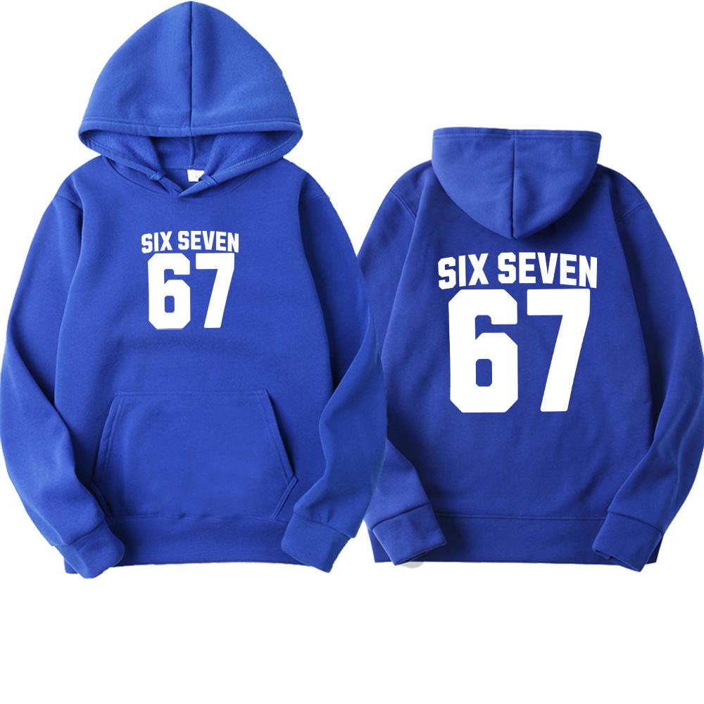 Fashion 67 Graphic Print Men's Hoodies Pullover Autumn Women Clothing Outdoor Casual Clothes Men's Tops Sweatshirts