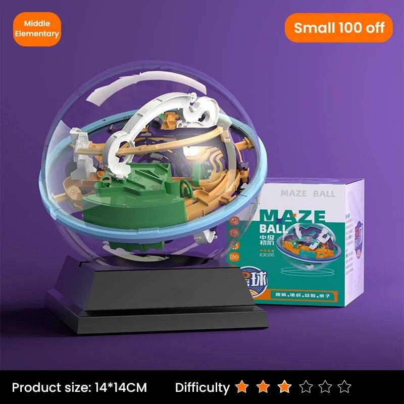 3D Magic Intellect Ball Balance Maze Game Puzzle Toy Multiplayer Competition Puzzle Game for Kids Boys Girls, Best Gift for Kids