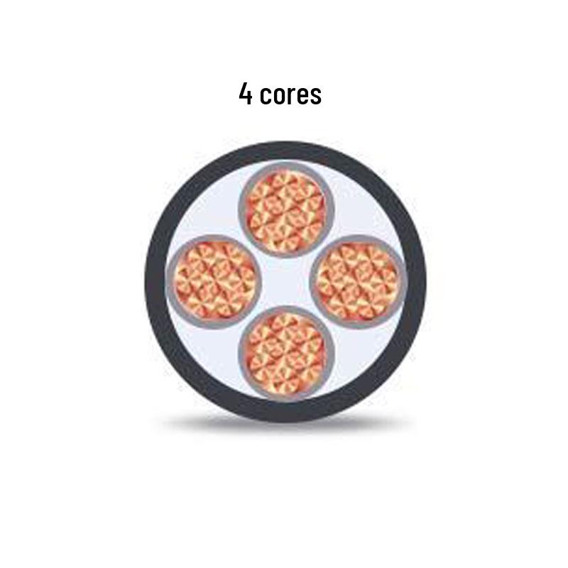 ZC-YJV3 4 5-Core Flame-Retardant Oxygen-Free Copper Cable - National Standard