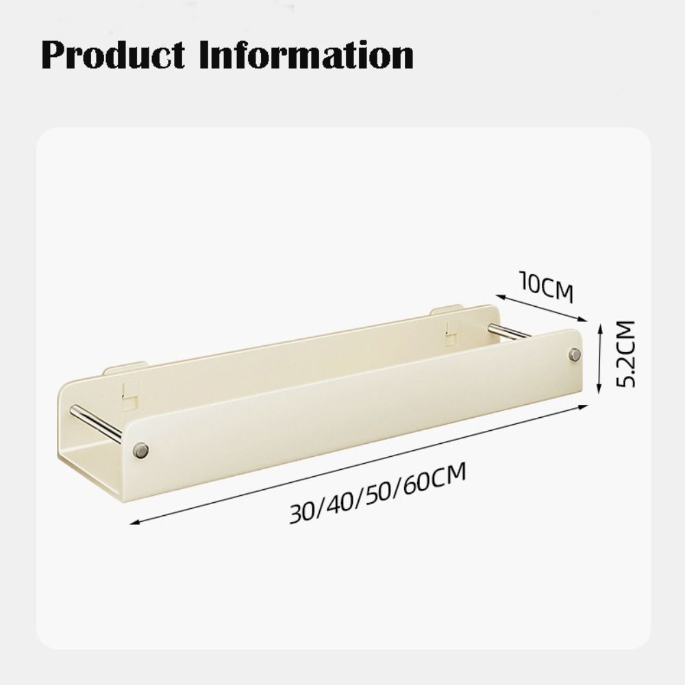 Wall Mounted Spice Rack Punch-free Kitchen Storage Shelf  for Kitchen Bathroom Storage