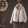 Autumn and winter warm down jackets women's fashion and thin small European station white duck down short coat tide
