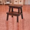 1:12 Dollhouse Mini Stool Exquisite Details Realistic Appearance Double-deck Step Stool Doll House Accessory