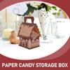 10PCS House Shape Gift Box Kraft Paper Christmas Tree Pendant  Christmas Party Decoration
