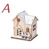 LED Light Mini Wood House Model Luminous for Christmas Christmas Houses DIY Festive Wooden House Ornaments Kids New Year Gifts