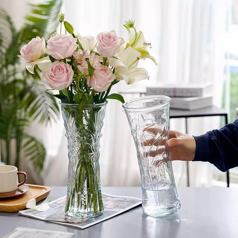 Extra Large Transparent Glass Vase for Hydroponic Bamboo & Fresh Flower Arrangements
