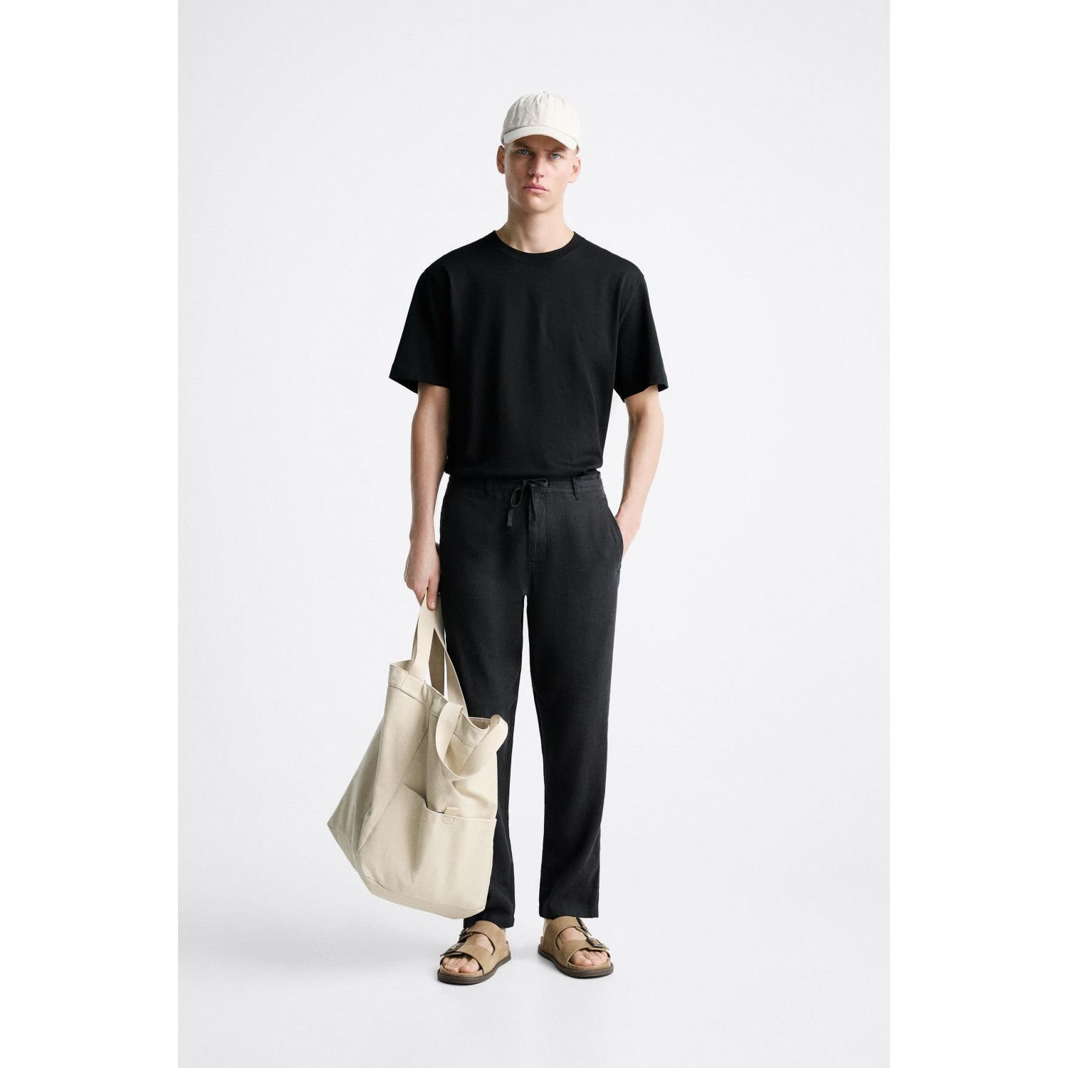 

LINEN AND COTTON TROUSERS