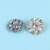 2/4Pcs Sparkling Rhinestone Flower Shaped Metal Button Suitable For Decorative Buttons On Clothing