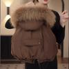 Jungen Mädchen Winter Verdickte Warme Jacke Kapuze Großer Pelzkragen Lässige Jacke