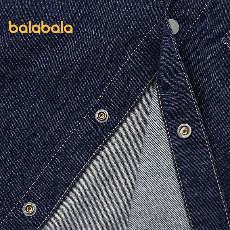 Balabala Boys' Long-Sleeve Denim Shirt