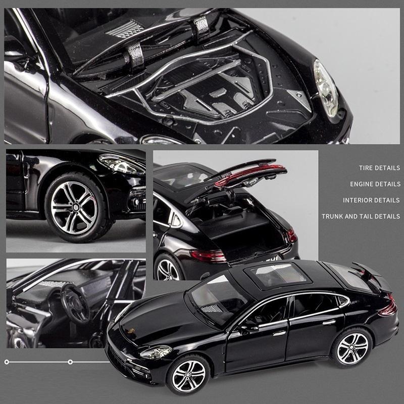 1/32 Porsche Panamera Diecasts Toy Cars Miniature Scale Alloy Simulation Vehicles Car Model Children Birthday Gifts Collection