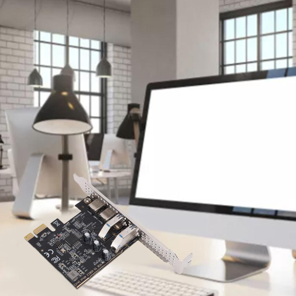 Placa de Expansão PCIe para USB 3.2 Gen 1 Largura de Banda 5Gbps 2 Portas Tipo C e 2 Portas Tipo A Adaptador PCI Express para Desktop Suporte para