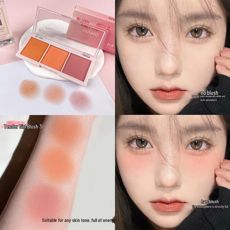 

MYHO Natural Matte Milk Tea Pink Long-Lasting Blush - Three Shades