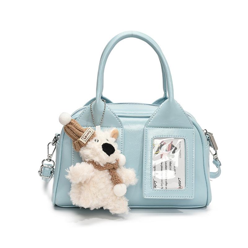 2025 new Japanese casual simple and sweet portable Boston bag versatile commuter high-quality messenger bag women