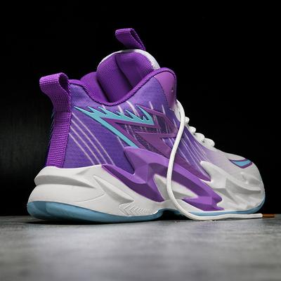 Tênis de basquete bicolor pato mandarim masculino branco e roxo botas de combate tênis esportivos reais tênis de treinamento juvenil feminino
