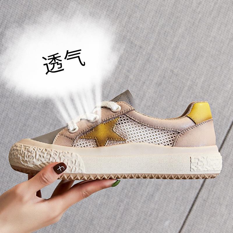 2025 Summer New Shoes Women's Versatile Little White Shoes Women's Retro Ethnic Style Single Shoes Fashion Leather Women's Shoes