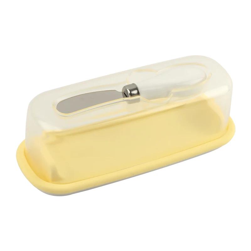 

Масленка с крышкой и ножом, квадратный ящик для хранения сыра, держатель для масла, держатели для контейнеров на столешнице, поддон для масла