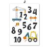 Nordic Cartoon Crane Excavator Dump Truck Front Loader Wall Art Posters and Prints Wall Pictures Kids Room Decor Canvas Painting