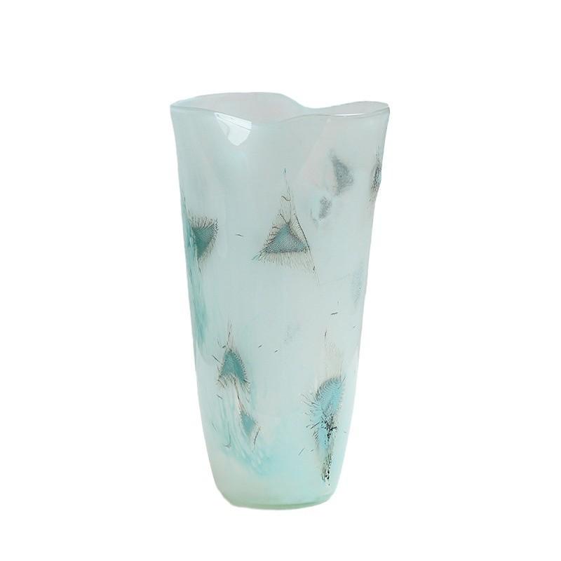Elegant Gradient Glass Vase Luxury Home Decor for Living Room Tabletop Flower Arrangement