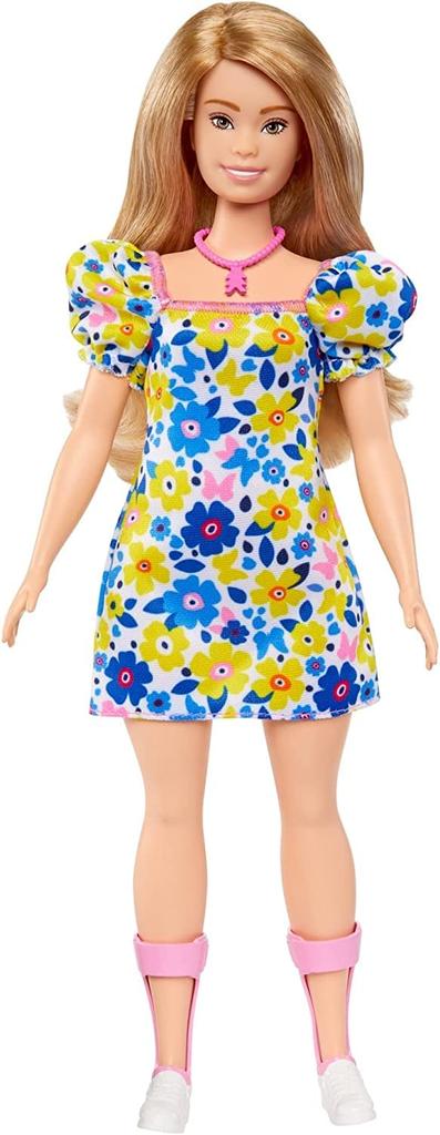 Mattel Barbie Fashionista Doll with Down Floral Made In Partnership with the National Down Syndrome Association Syndrome, Dress, [Product]