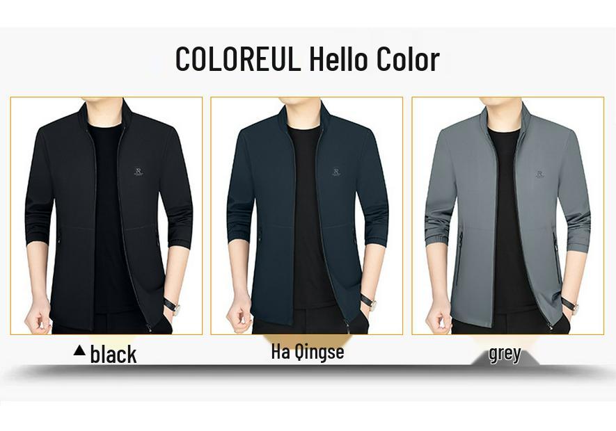 2026 Spring Men's Fashionable Business Casual Jacket - Lightweight, Short Style for Young and Middle-Aged.