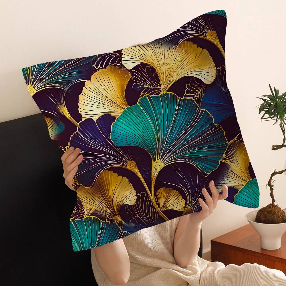 pc Ginkgo Leaves Printed Lucky Dragon pillow cover sofa cushion cover home room decoration children gift