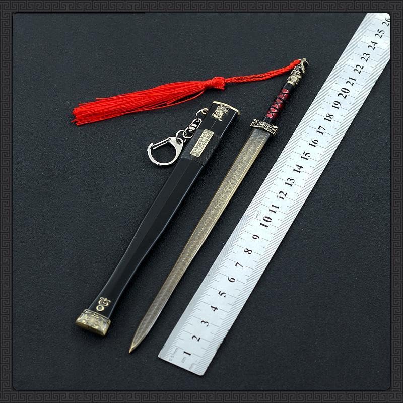 [Nekokamiyama] Three Kingdoms Heroic General Weapon Zhou Yu Gongjin's Sword, Total Length 22cm / Miniature Figurine Collector's Decor