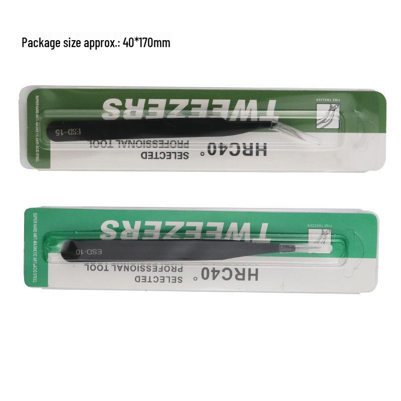 Stainless Steel Eyelash and Blackhead Tweezers for Grafting and Hair Removal.