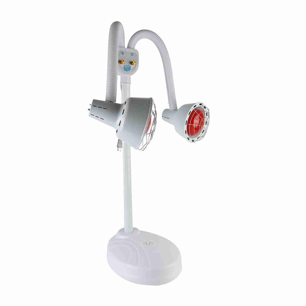 Double Head Adjustable Infrared Light Heating Therapy Floor Stand Beauty Treatment Lamp