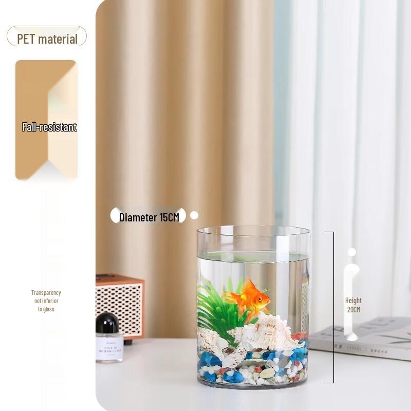 Große zylindrische PET-Kunststoff-Blumenvase