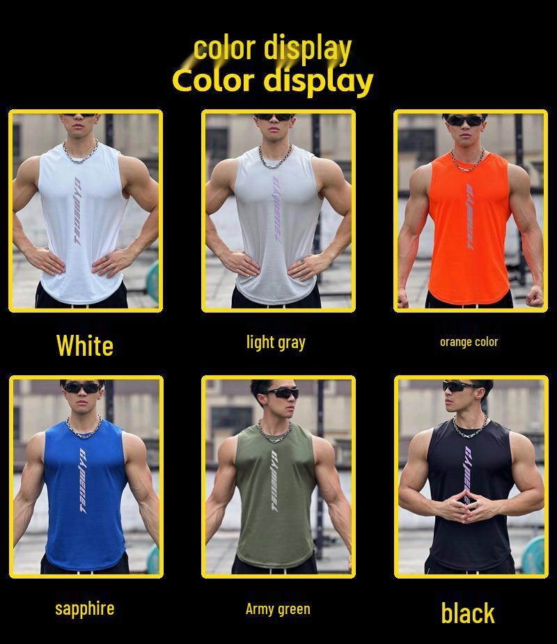Ärmelloser Schnelltrocknender Mesh-Pullover Vest für Herren Fitness