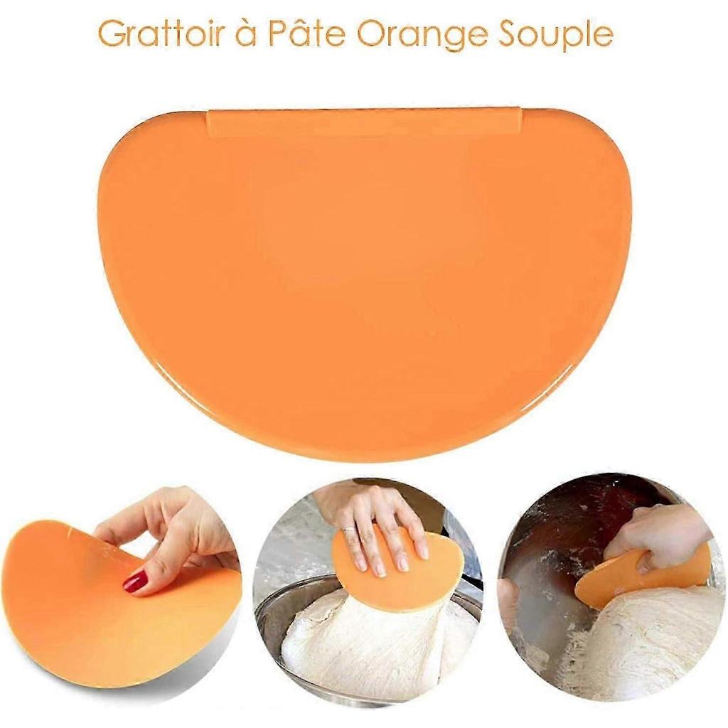 Plastic Pastry Horn and Dough Scraper Cutter - 2 Pieces - Ideal for Kitchen Bread Pastry Pancakes