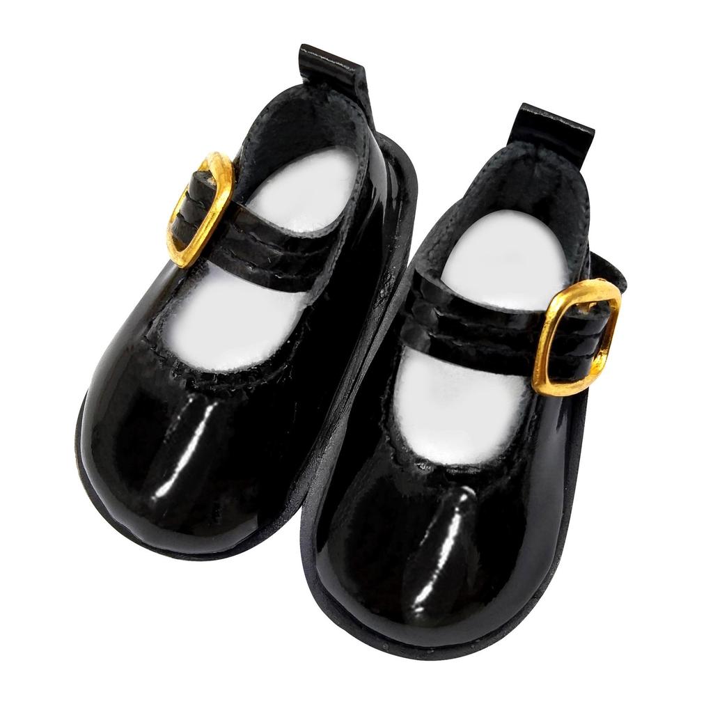 6-Point BJD 30cm Doll Leather Shoes, Flat Patent Leather, Casual Fit 4.7cm×2.5cm