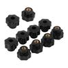 10pcs Female Threaded Star Knobs Round Shape Knurled Grip Knobs Clamping Handles  Clamping Fixture