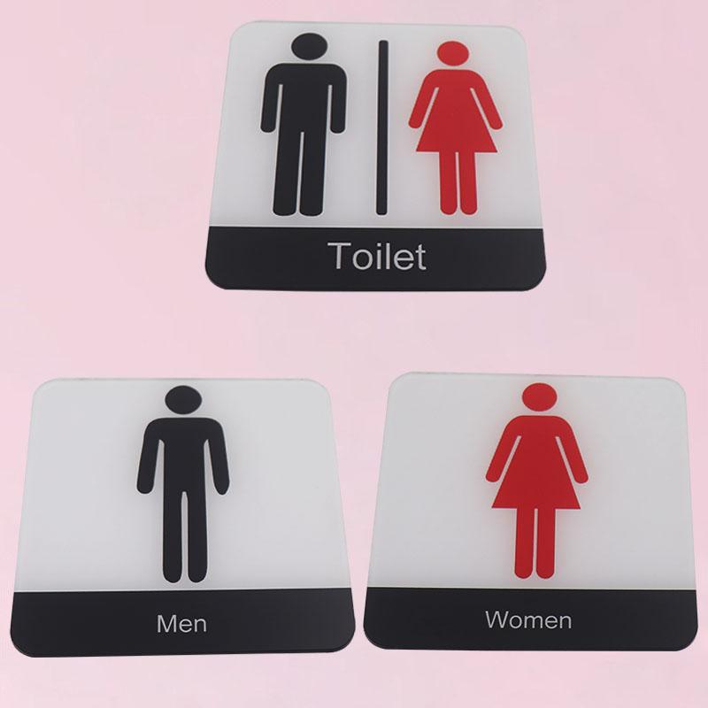 Male and Female Toilet Signage Sign Restroom Label WC Door Signs Men Women Bathroom Indicator for Mall Shops Cafe Home House
