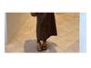 Women's Coffee-Colored Retro Corduroy Skirt - French Autumn/Winter 2025 Design