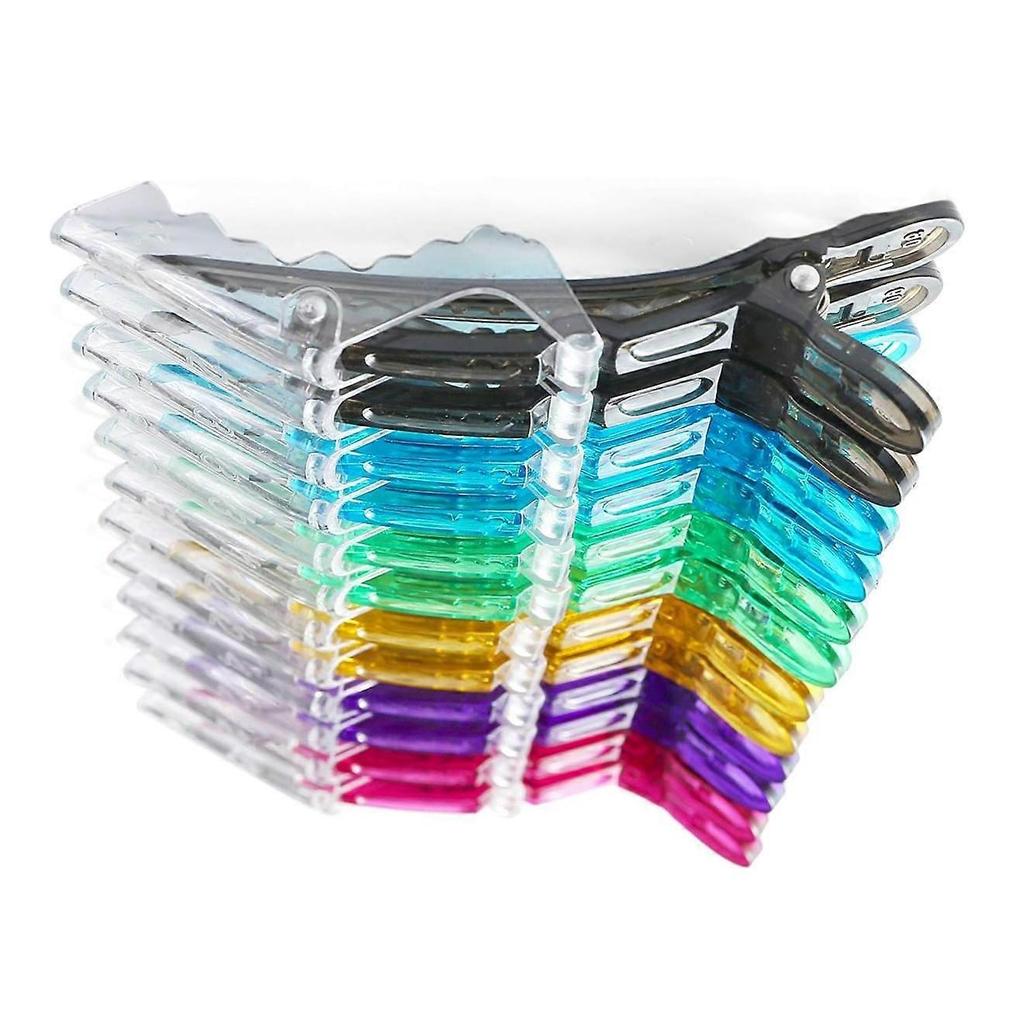 Hair clips for Styling 12 pcs  Wide Teeth & Double-Hinged Design  Alligator Styling Sectioning Clips of Professional Hair Salon